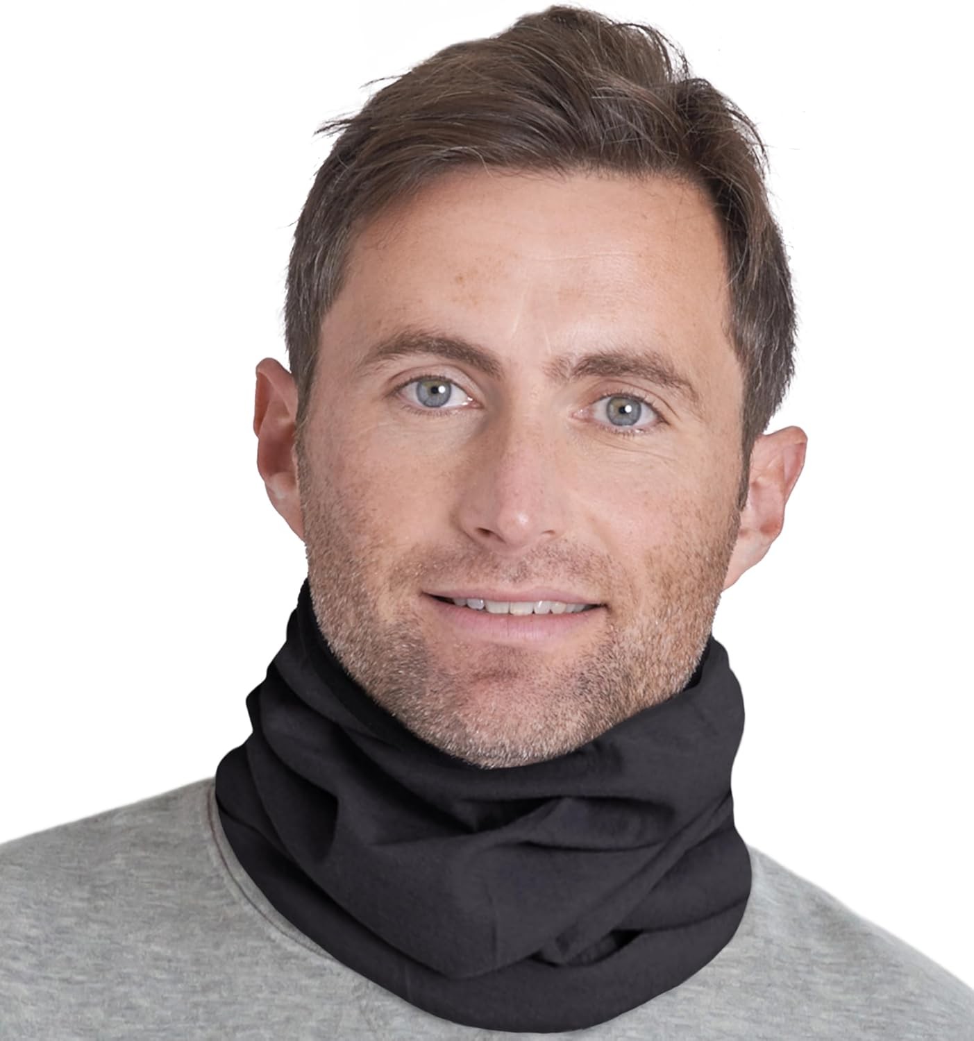 Tough Headwear Swtich Winter Neck Gaiters For Men & Women, Fleece Black