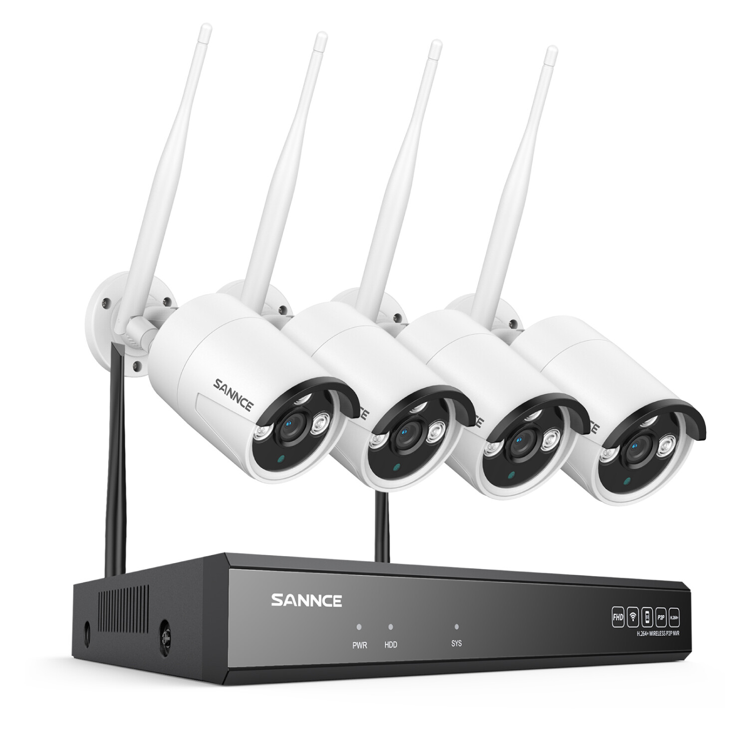 SANNCE 8CH NVR 5MP Wireless Security Camera System Two Way Audio Human Detection