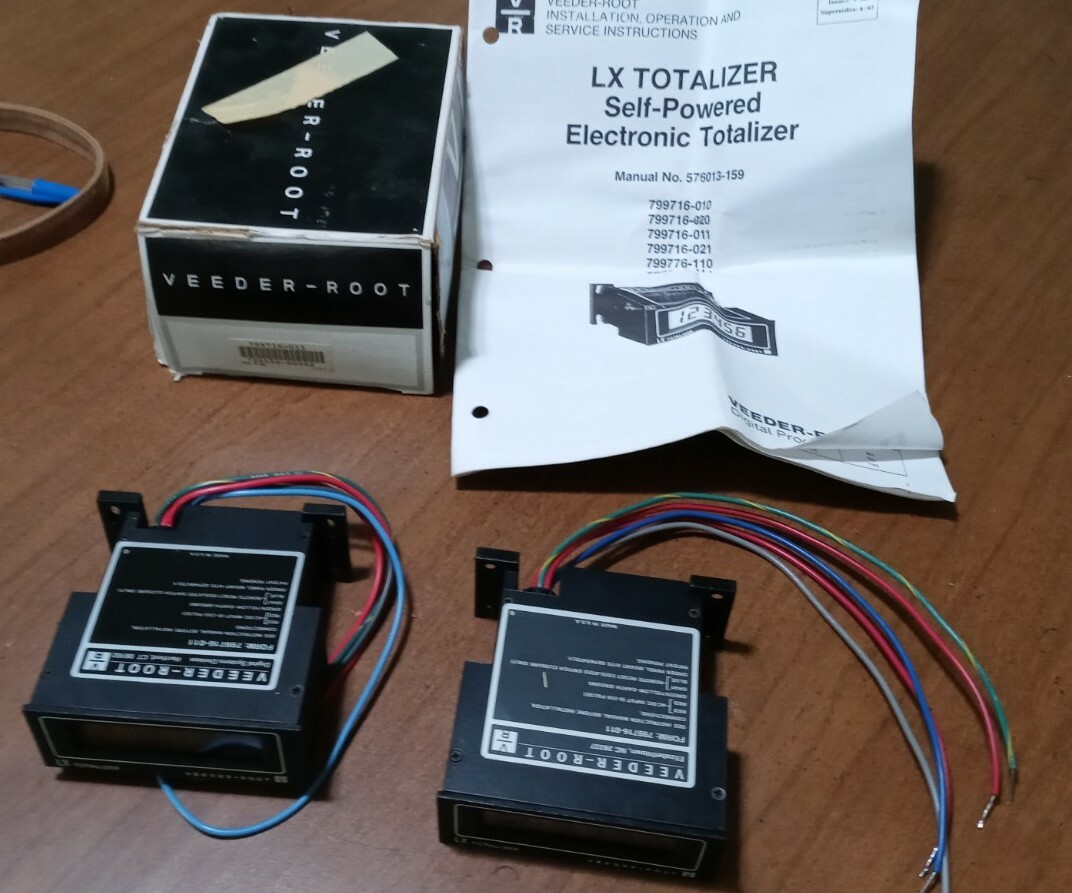2x New Old Stock Veeder-Root LX Totalizer 799716-011