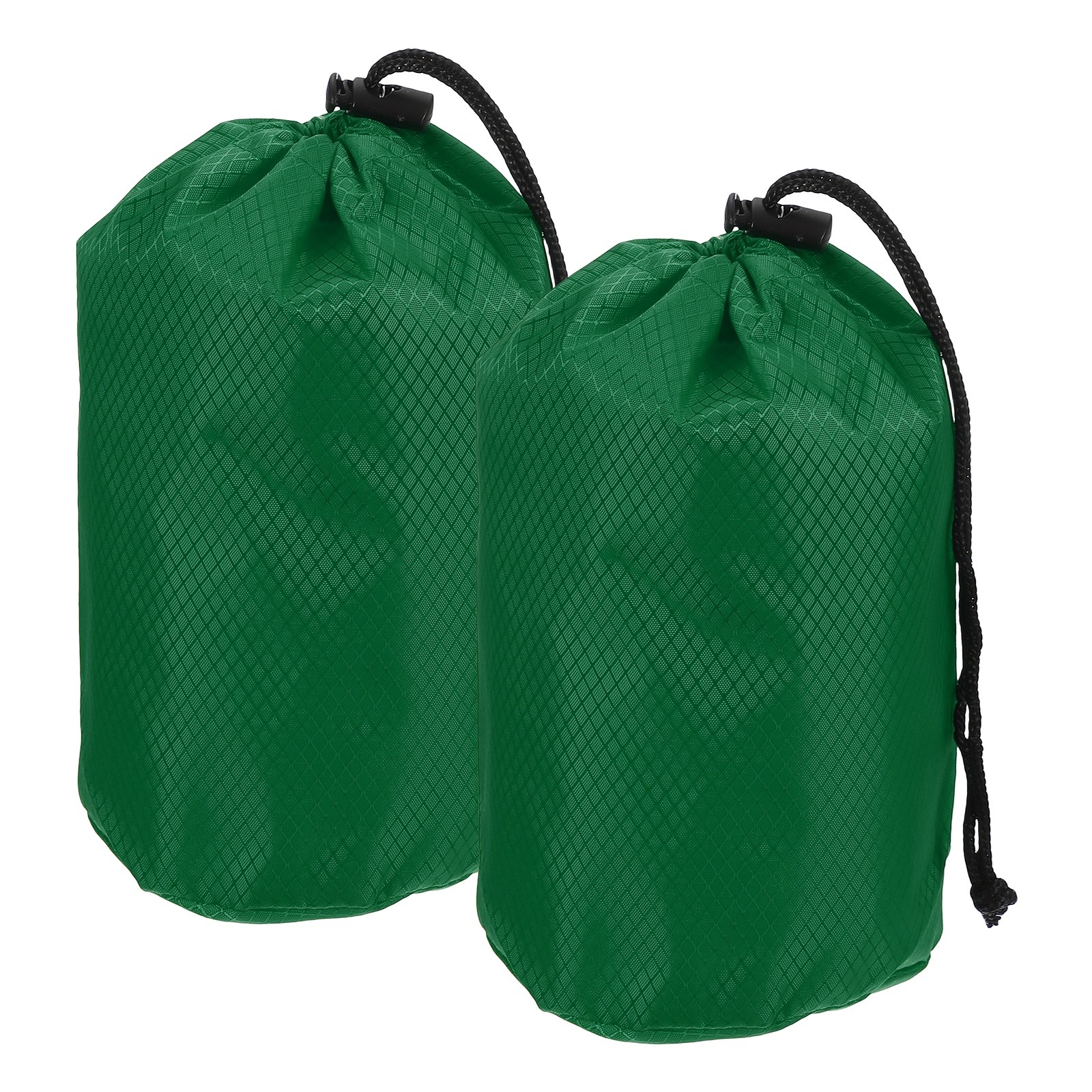 Stuff Sack, Waterproof Ditty Bags with Toggle 4x8In & 2 Pack & Dark Green