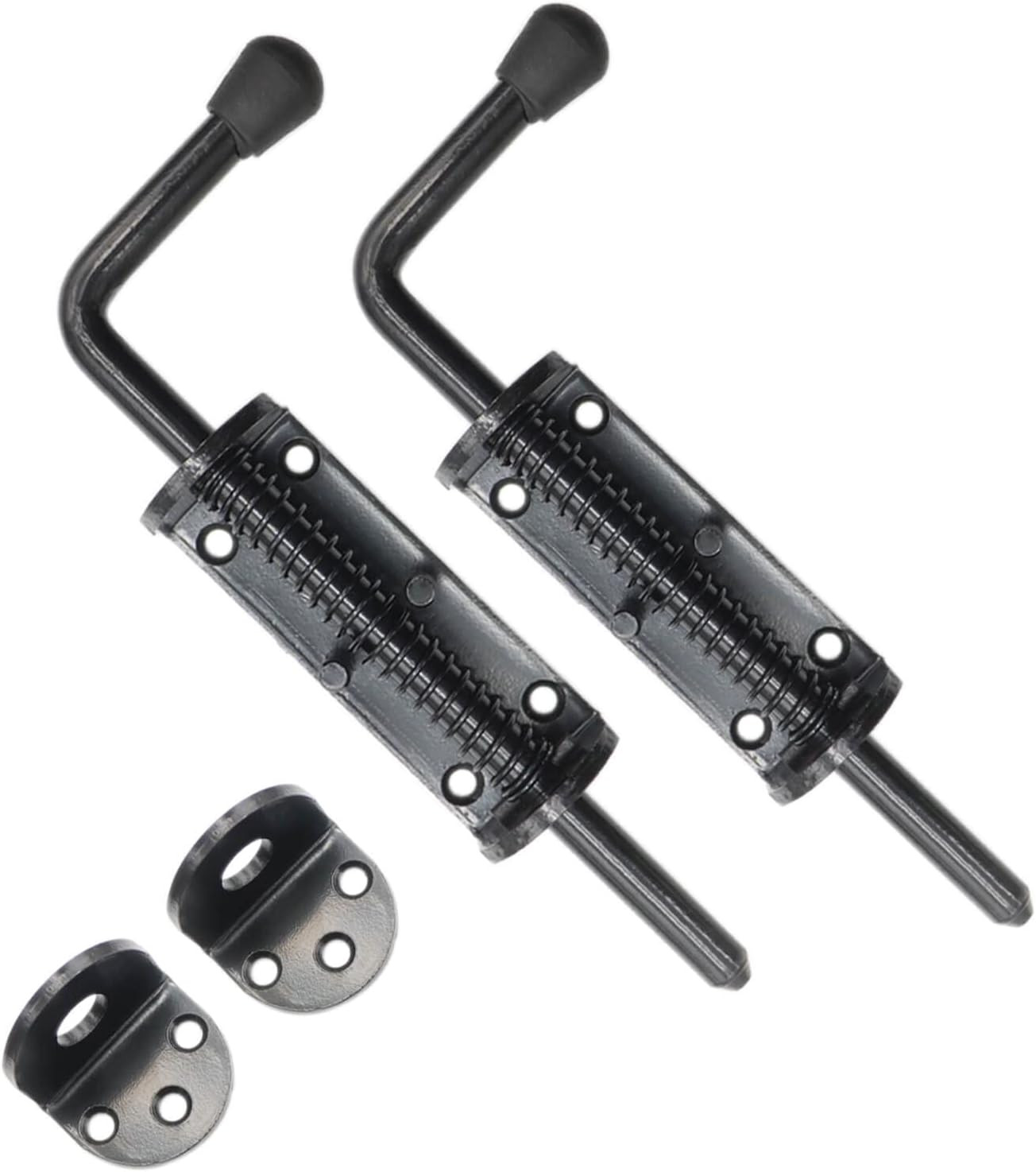 Black 2 Packs 8.5 Inch Heavy Duty Spring Loaded Latch Pin, Sliding Barrel Bolt D