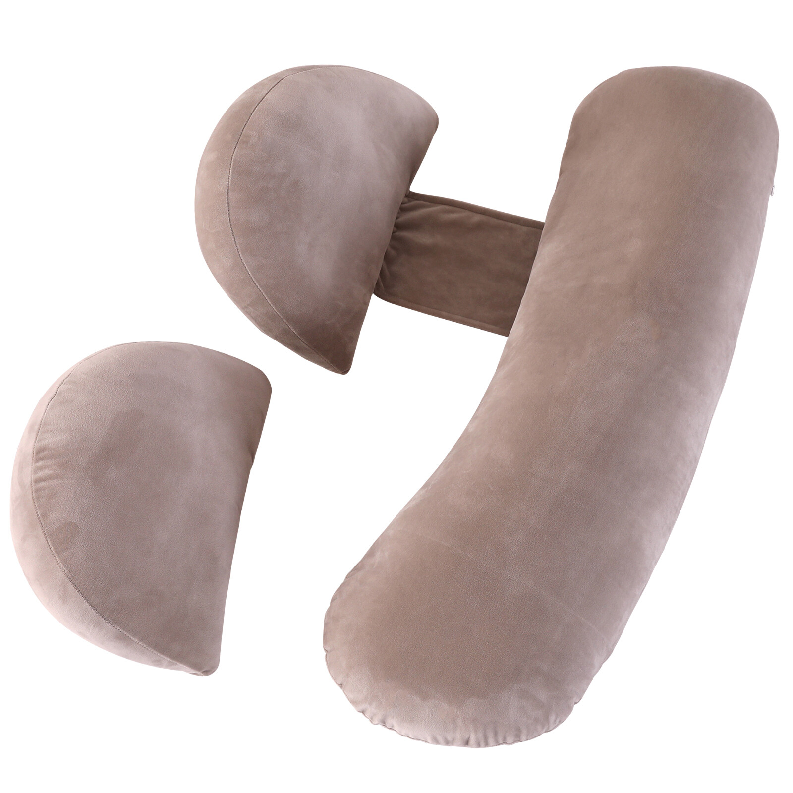 Velvet Pregnancy Pillows for Sleeping Maternity Adjustable Support for Back, Leg
