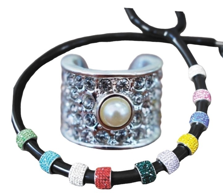 Charmed Crystal Stethoscope Charm - Pearl Shipping
