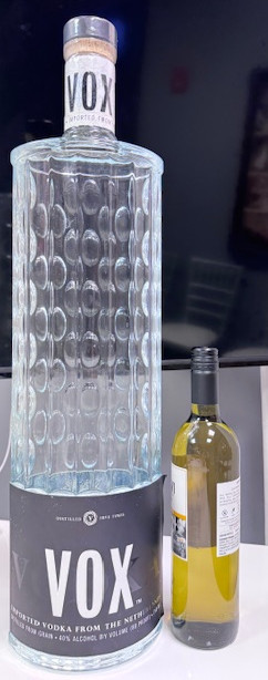 WOW - LQQK - VOX Vodka OVERSIZED 24.5 Inch-  DECORATIVE Display Bottle - Filled