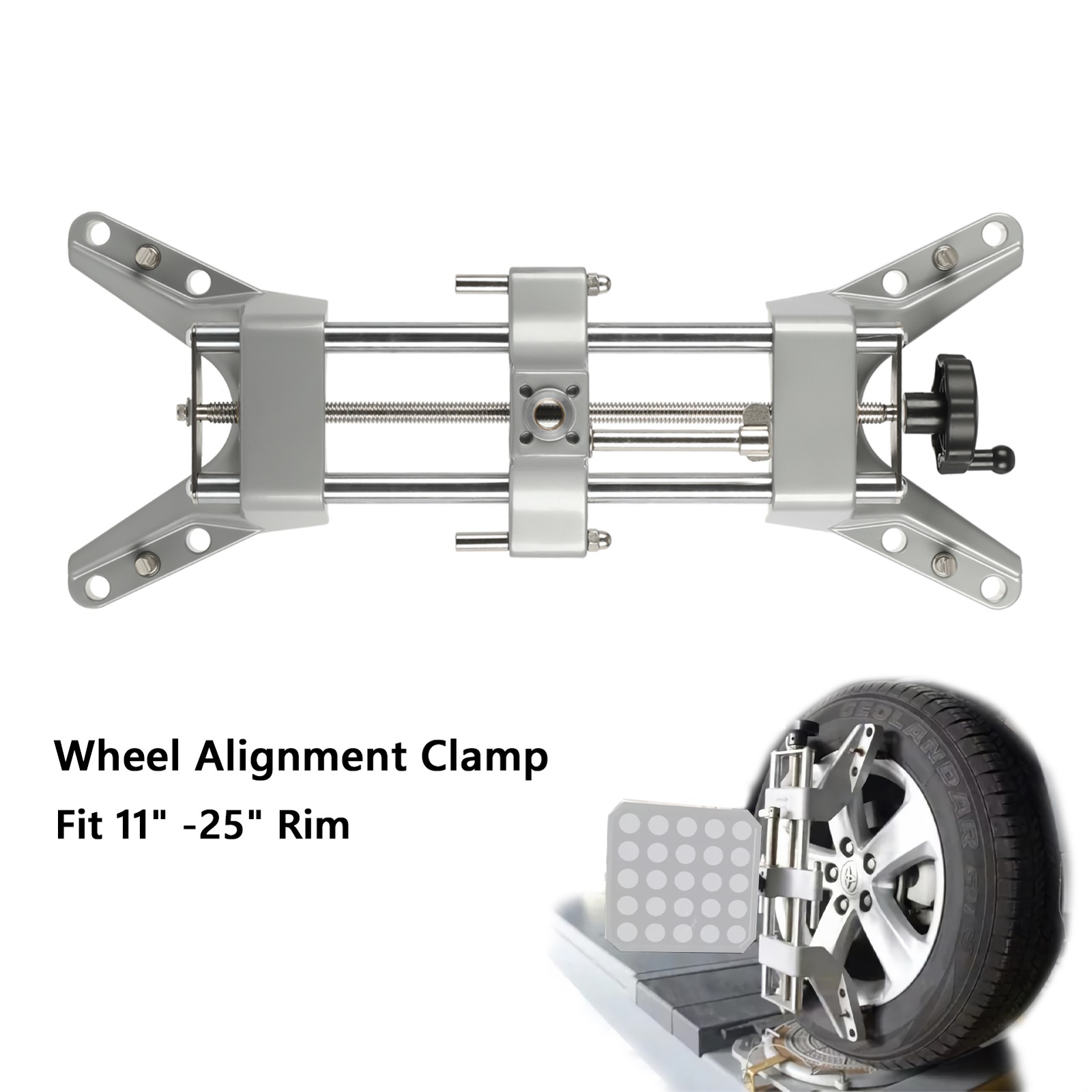 Wheel Alignment Rack Rim Clamp Mount 11'' to 25'' Rim ≤ 0.03mm error Durable
