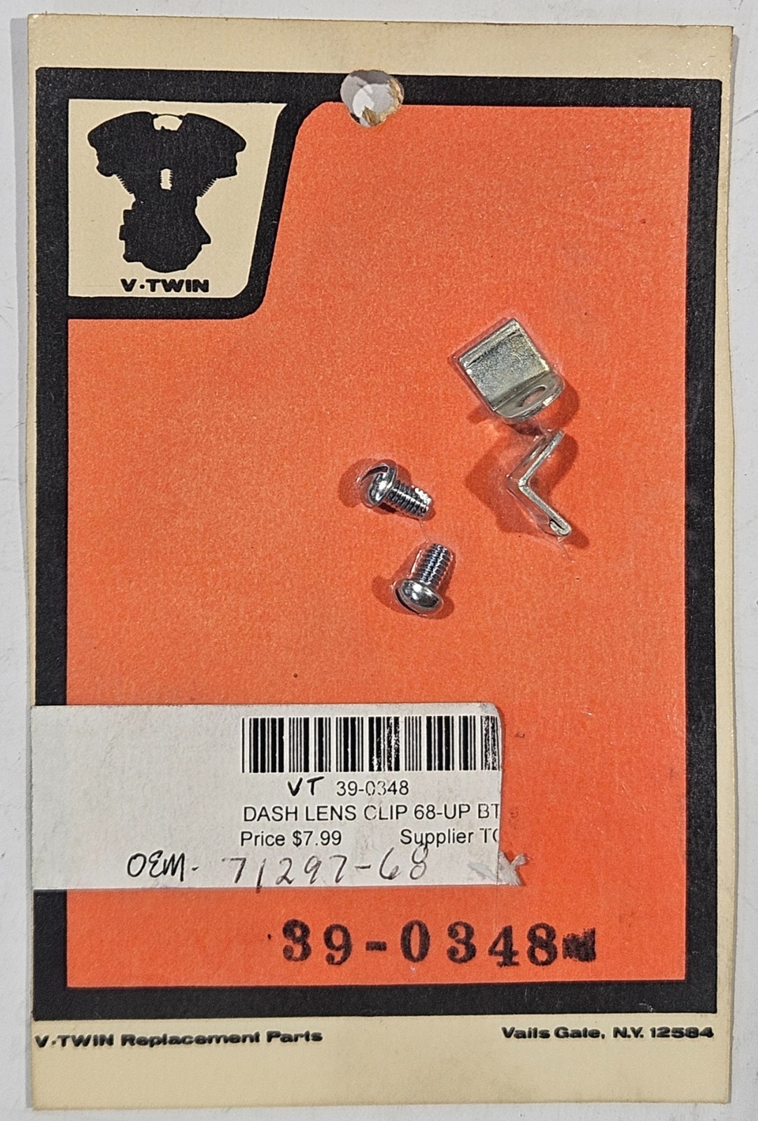 V-TWIN 39-0348 Dash Panel Lens Clip - 68-95 FL/FX