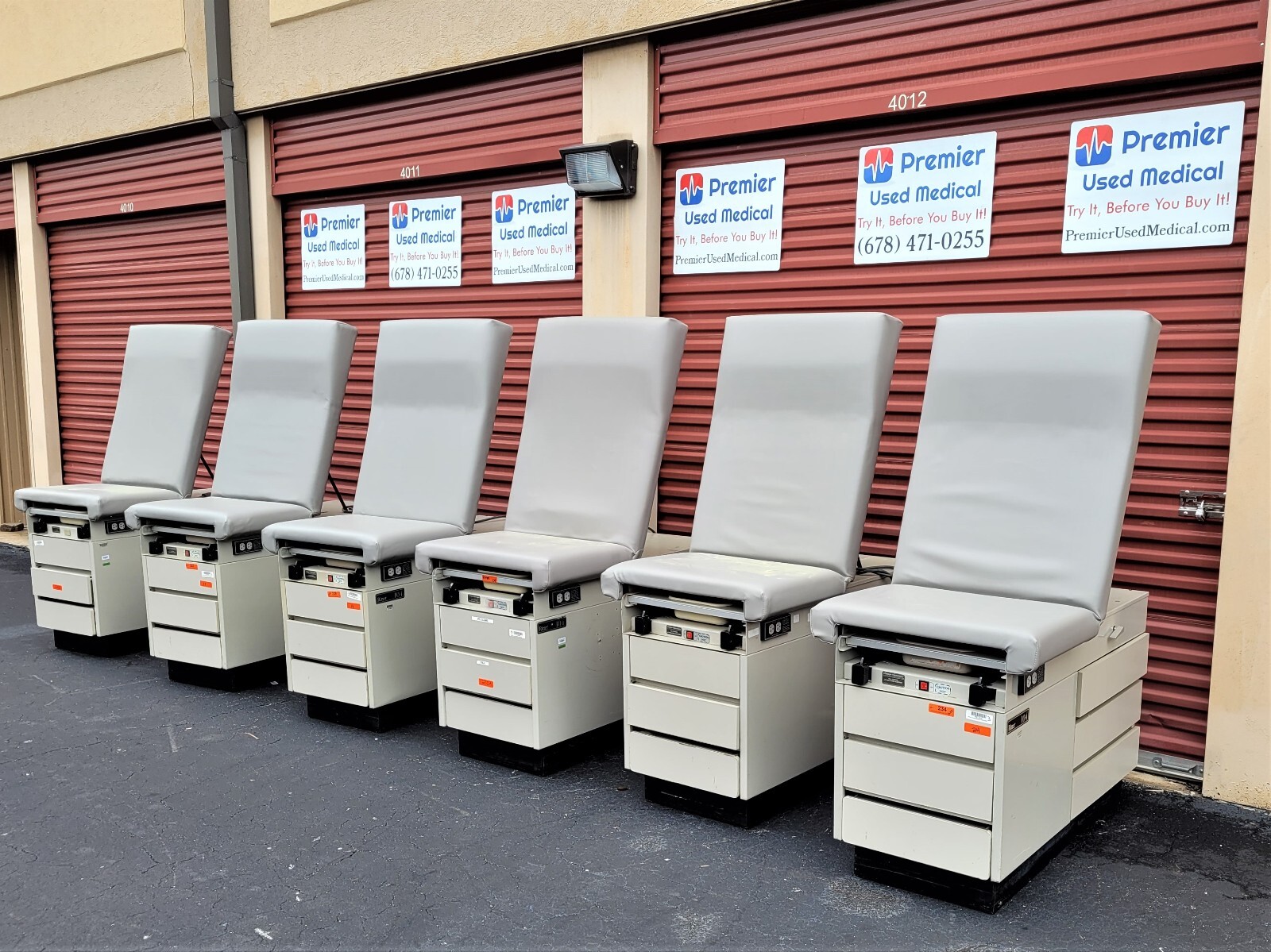 Medical Exam Chair Table Spa New White Upholstery Premier Used Medical Equipment