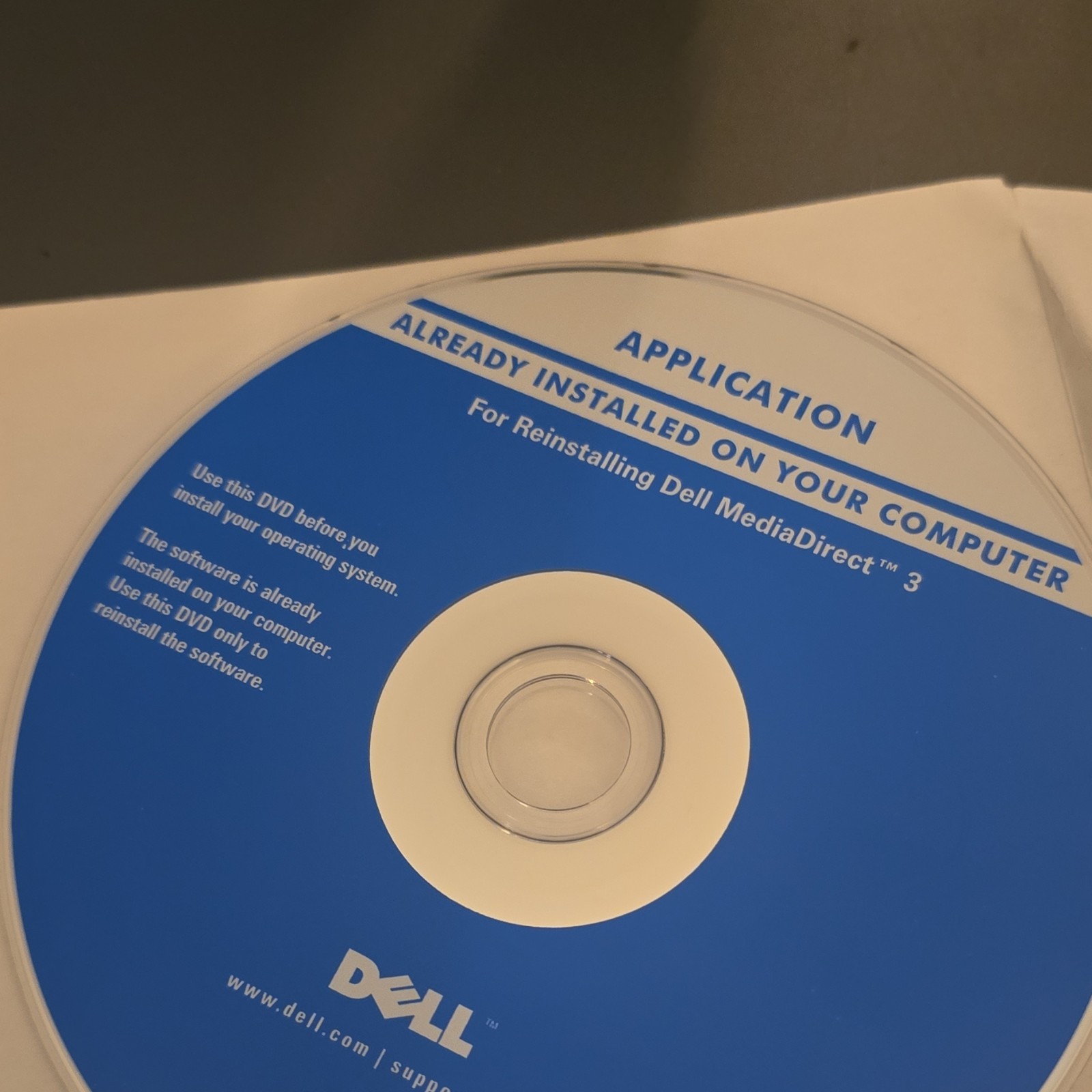 Dell MediaDirect 3 Backup & Recovery DVD for Windows UP137 Rev. A00. 2006