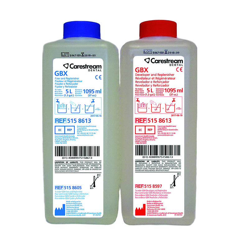 Kodak 5158613 Carestream GBX X-Ray Film Developer & Fixer Twin Pack