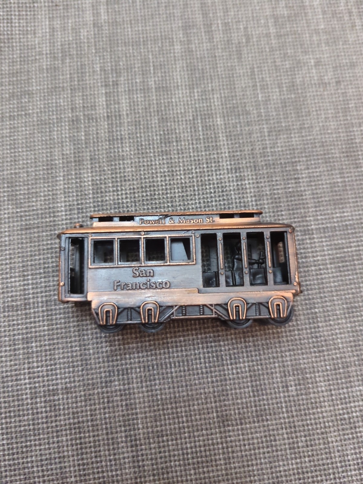 1985 Trolley Pencil Sharpener Metal Die Cast Miniature San Francisco Car Train