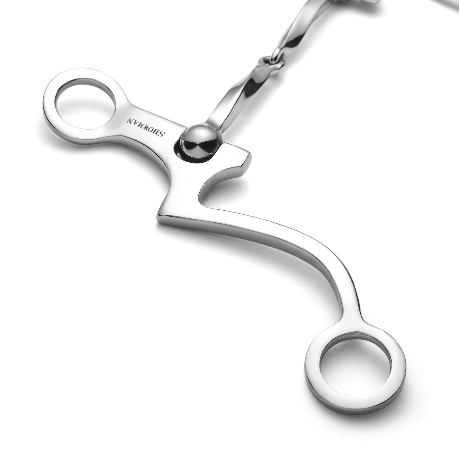 Showman Seven Shank Bit w/ Slow Twist Snaffle