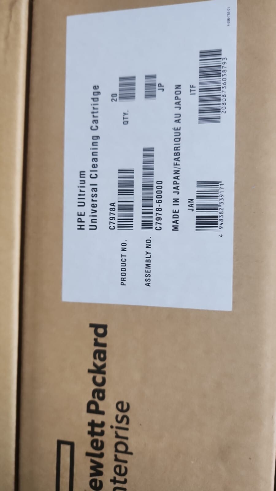 NEW C7978A HPE LTO Cleaning Data cartridge