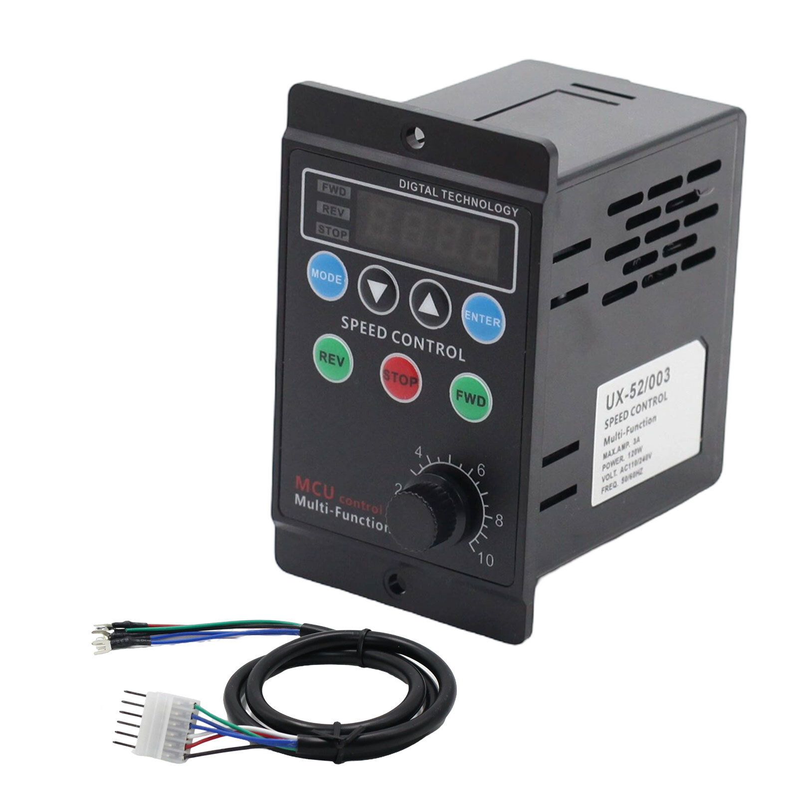 120W AC 110V 3A Digital Motor Speed Control MCU Controller Target Value Settable