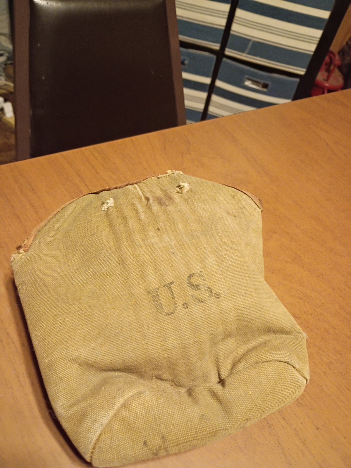 Vintage Canteen Bag And Goggles 1942