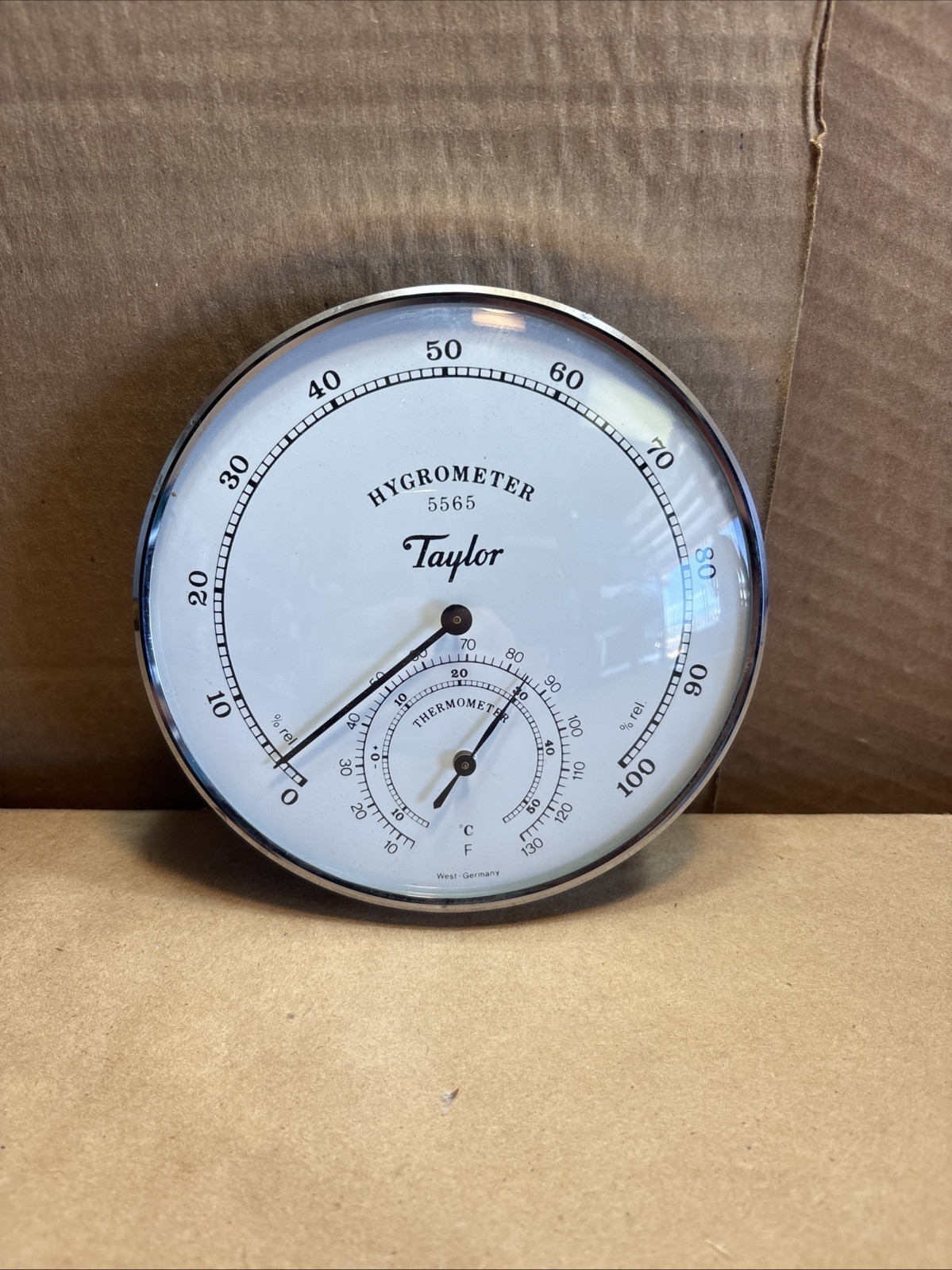 VINTAGE: TAYLOR 5565 Analog Dial Hygrometer / Thermometer