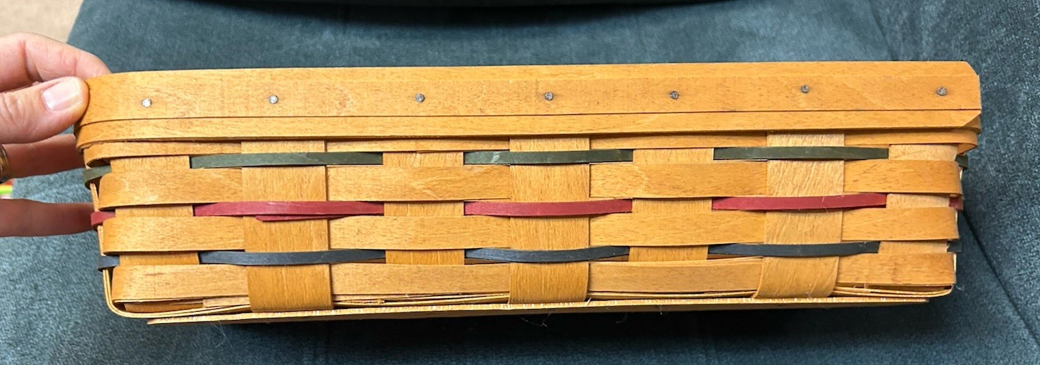 Longeberger Basket. Rectangular 14.5” X 7.5” X 4”.