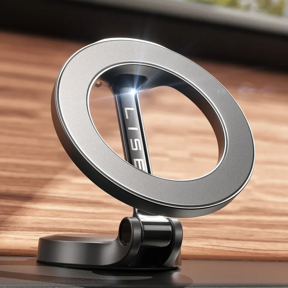 360 Degree Rotation Magnetic Phone Mount Car Dashboard Dual Magnets Phone Holder
