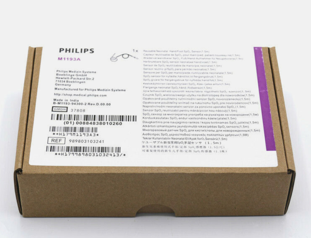 Philips M1193A Neonate Wrap SpO2 Sensor Original w/ Packing - Same Day Shipping