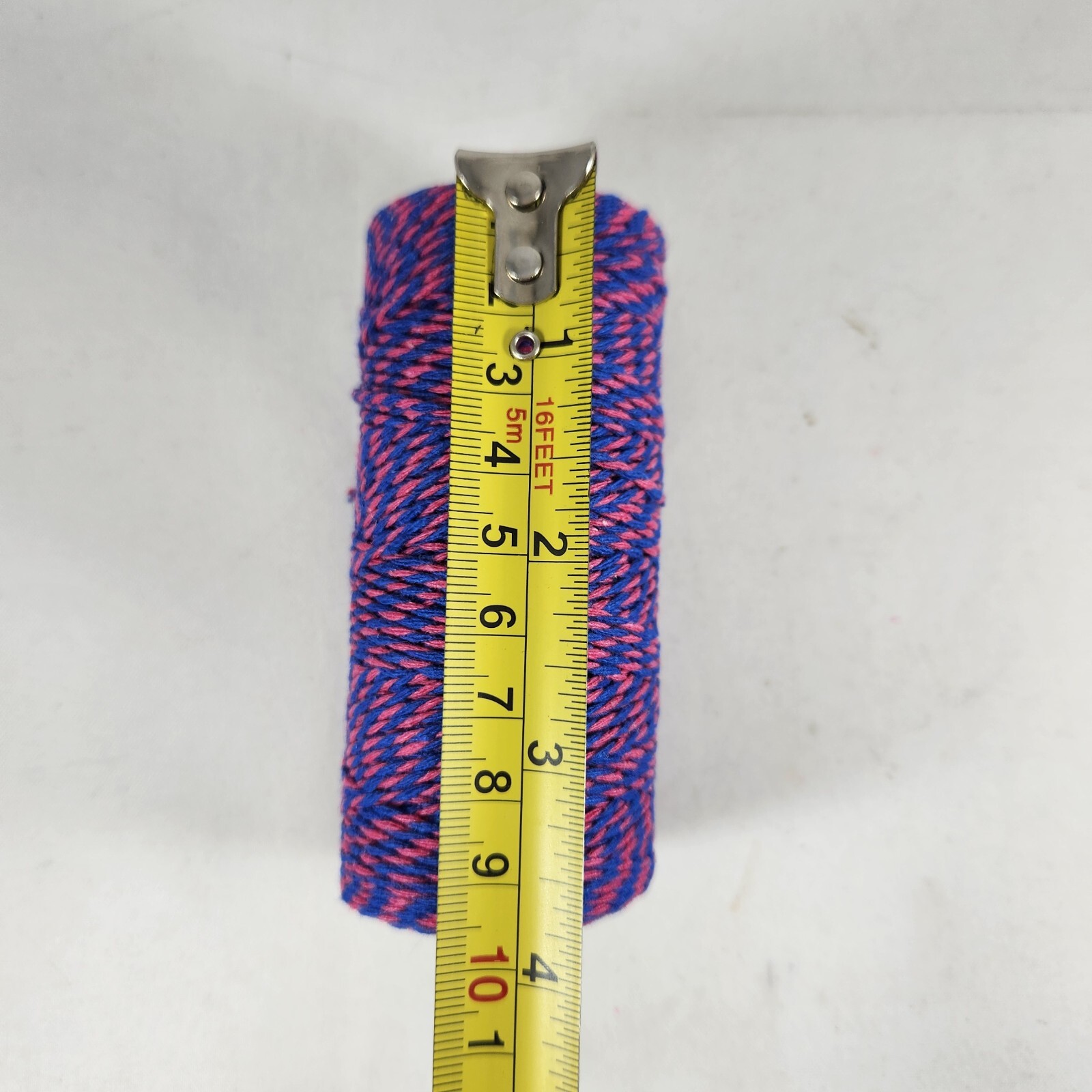Blue & Pink Striped String Thread Spool Roll