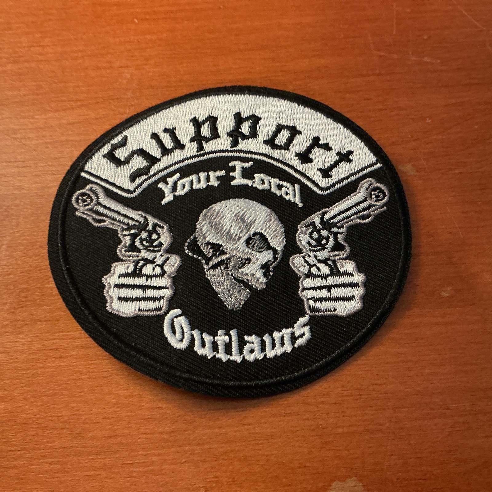 Support Your Local Outlaws 3.5 Inch Iron-on Patch free shipping vintage