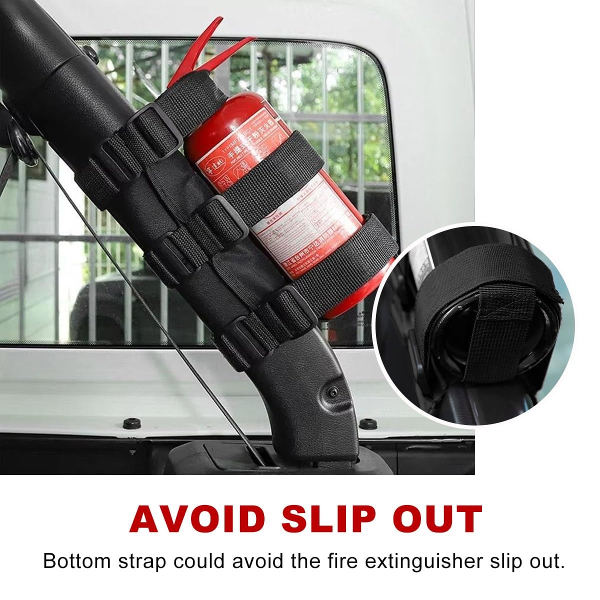 Roll Bar Fire Extinguisher Holder Adjustable Mount Bracket for Car Truck