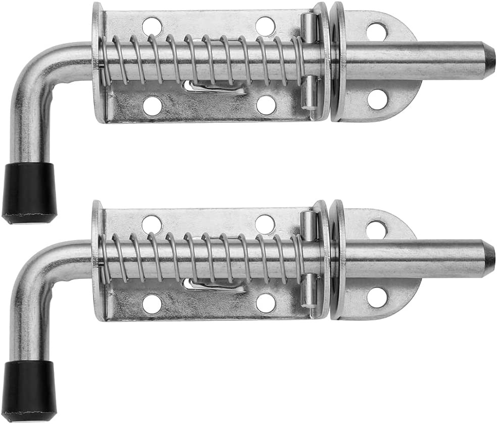 Spring Loaded Latch Pin, 304 Stainless Steel Barrel Bolt Thickened 2Mm Door Lock
