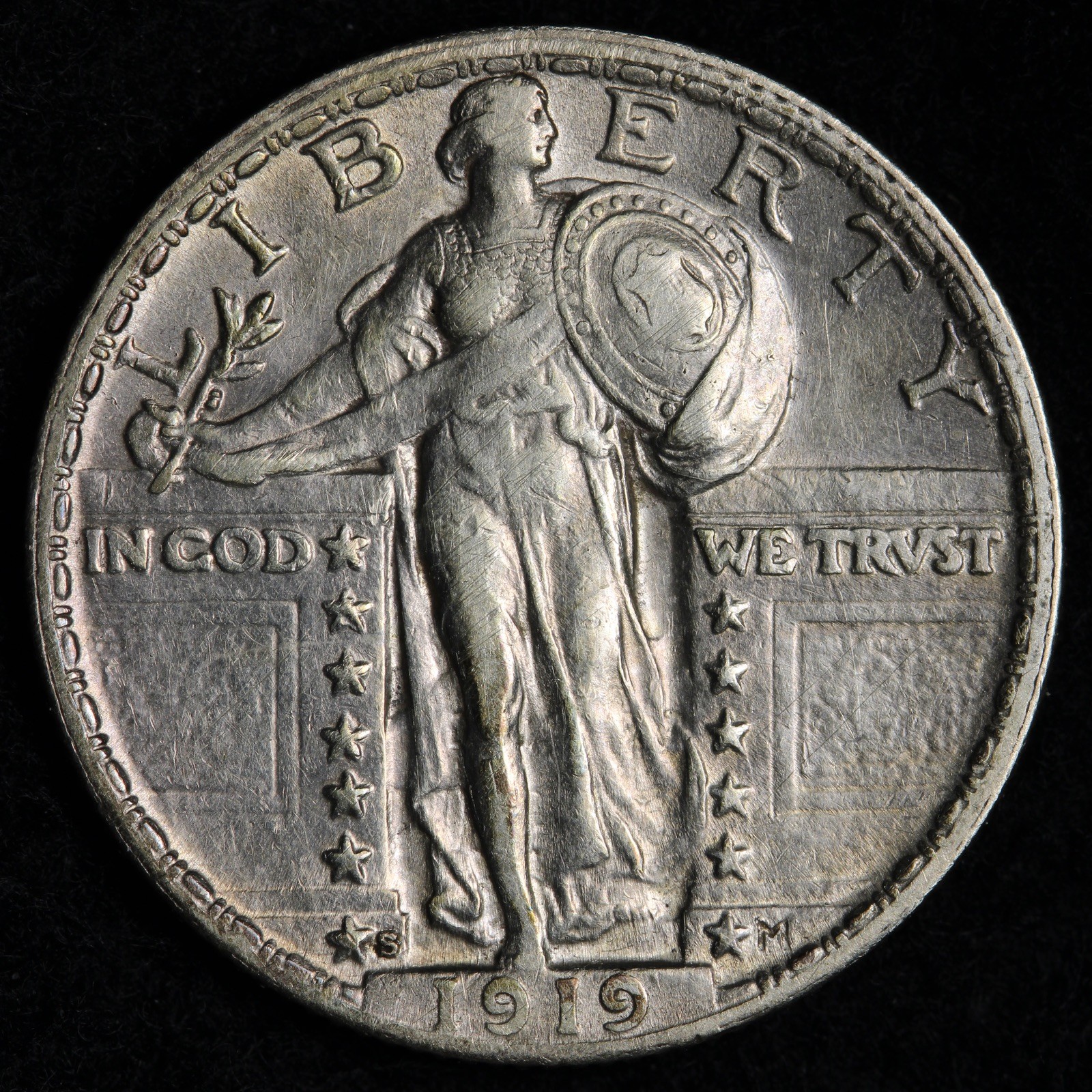 1919-S Standing Liberty Silver Quarter AU++ E269 KTFUR