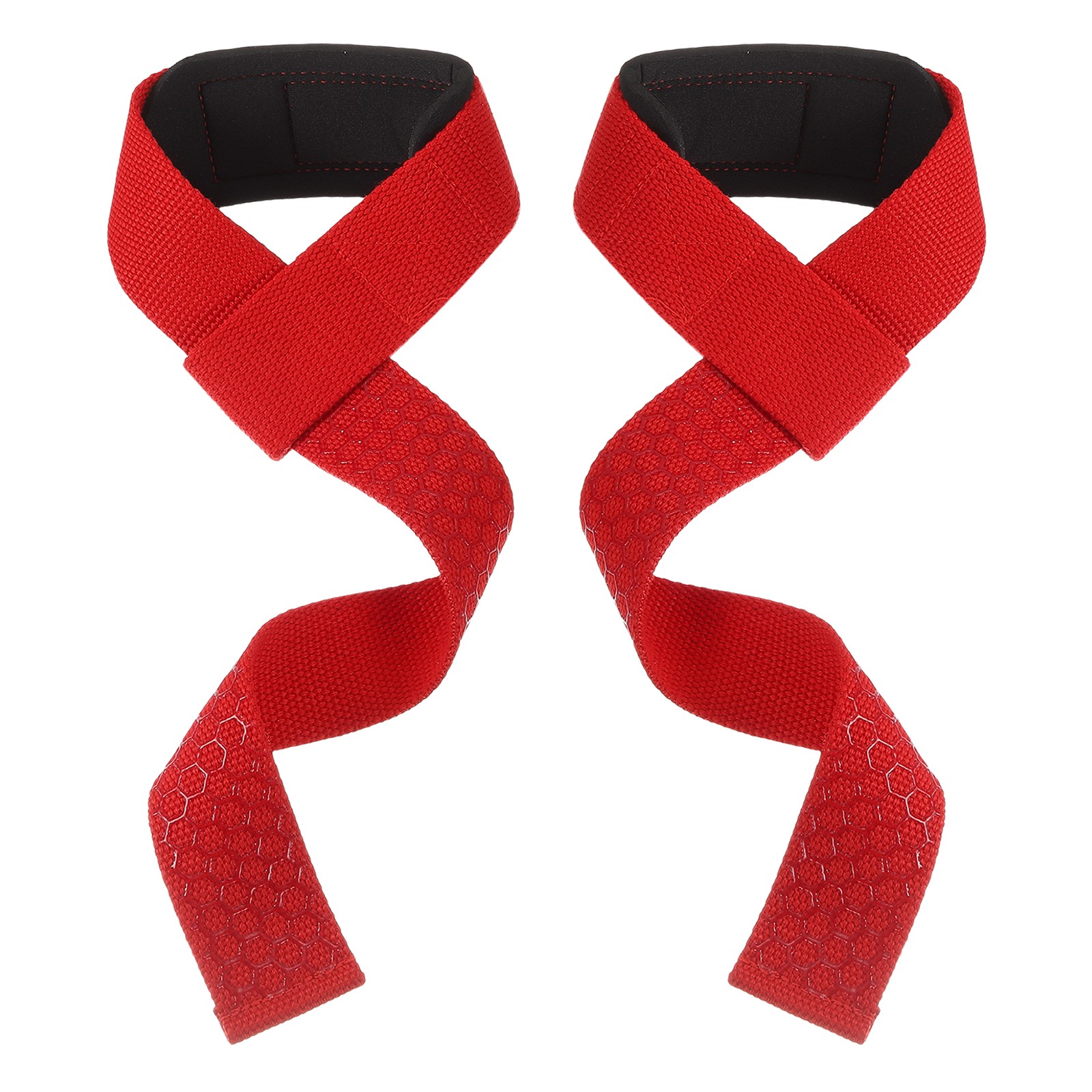 2 Pcs Padded Lifting Strap for Men Women Powerlifting, Red