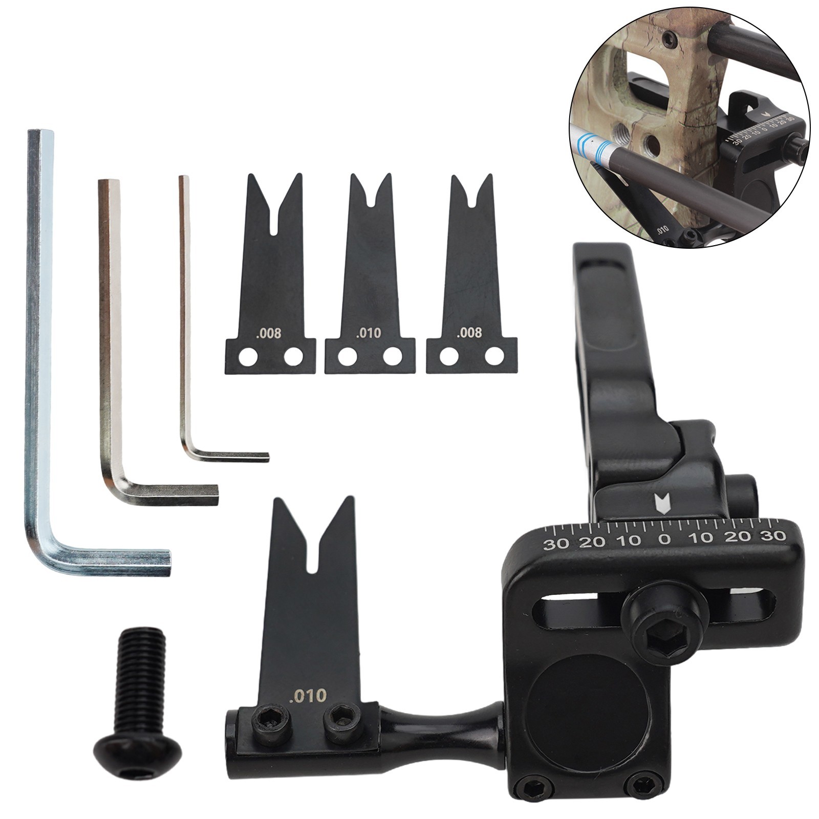for versatile steel plate arrow rest suitable for different arrow shaft sizes