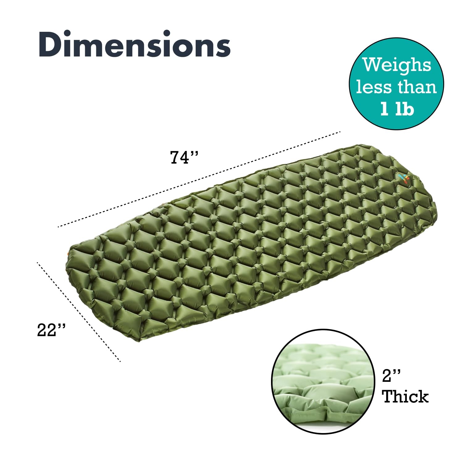 Sleeping Pad Ultralight Sleeping Mat Inflatable & Compact Camping Air Mattr...
