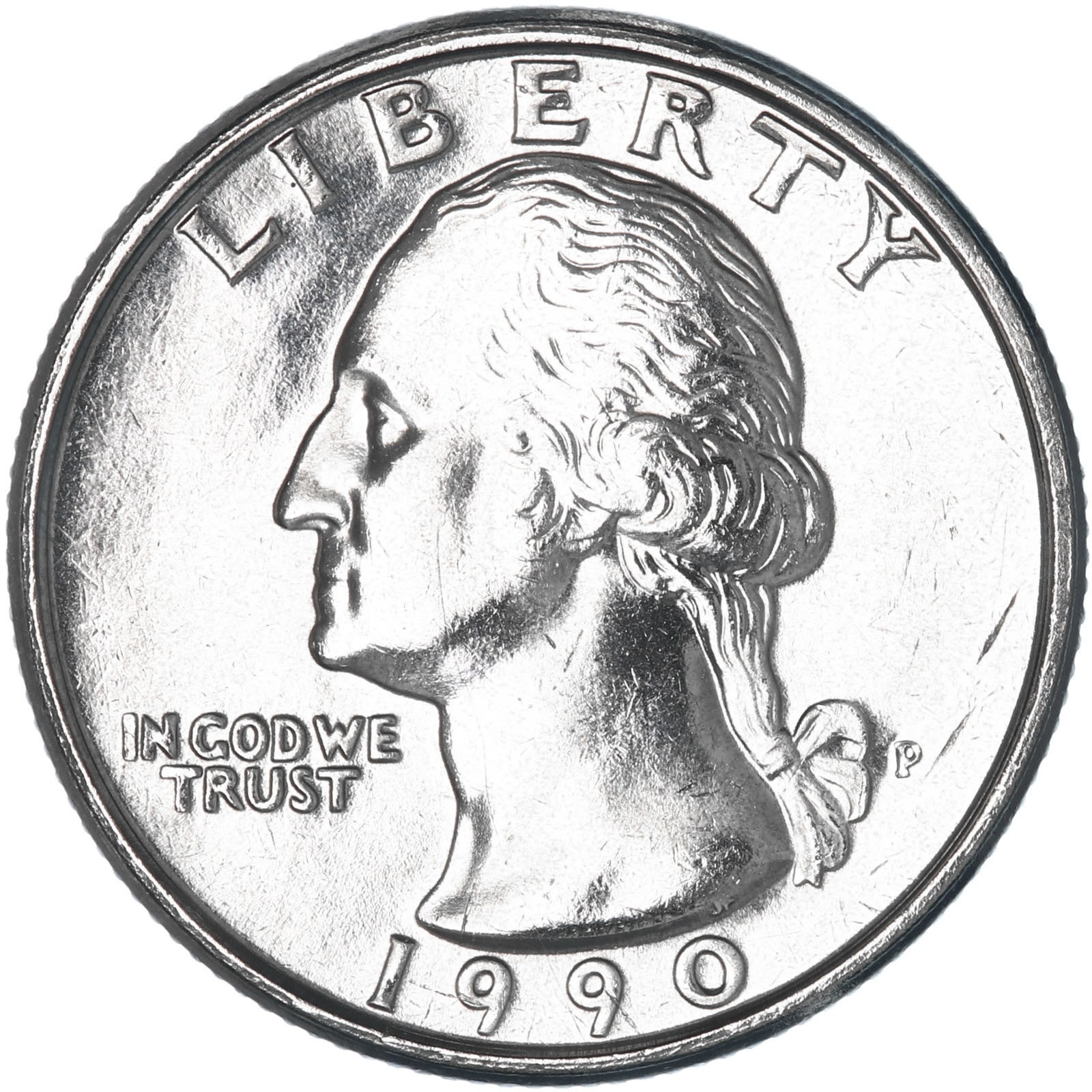 1990 P Washington Quarter BU US Coin