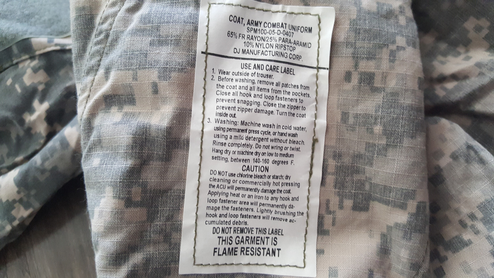 Army Combat Uniform Coat FR Medium Long Digital Camo NWT