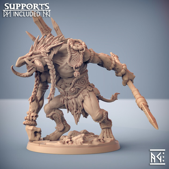Troll Hunter C - Hunter Javelin - Artisan Guild Fantasy Dungeons & Dragons Mini