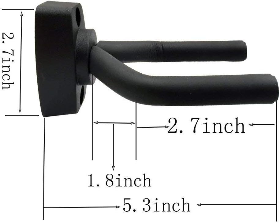 6 Guitar Hangers - Wall-Mounted Hook Set for All String Instruments