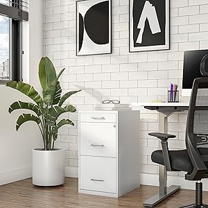 White, D W H, Lockable & Mobile, Letter Size Documents, Staples 3-Drawer
