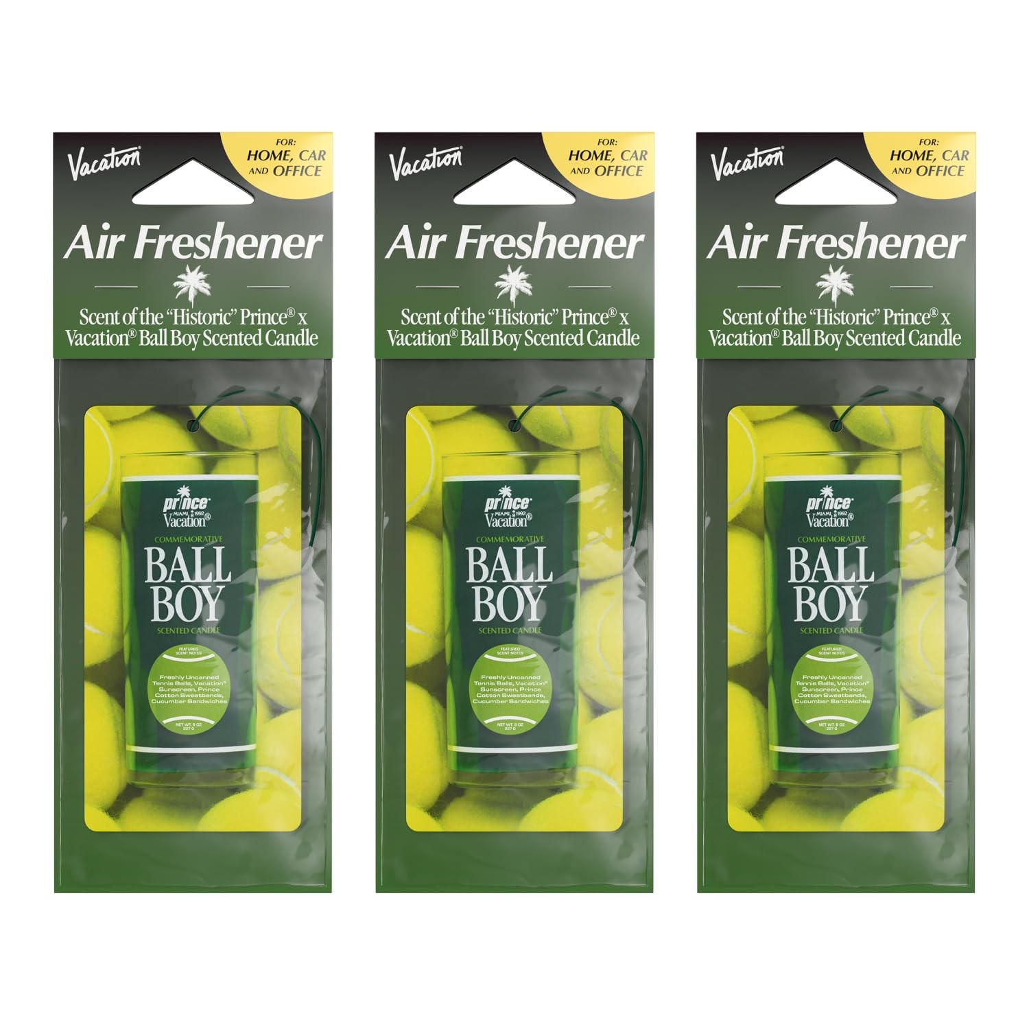 Vacation Car Air Freshener, Pack of 3 - Hanging 1 Count (Pack 3), green