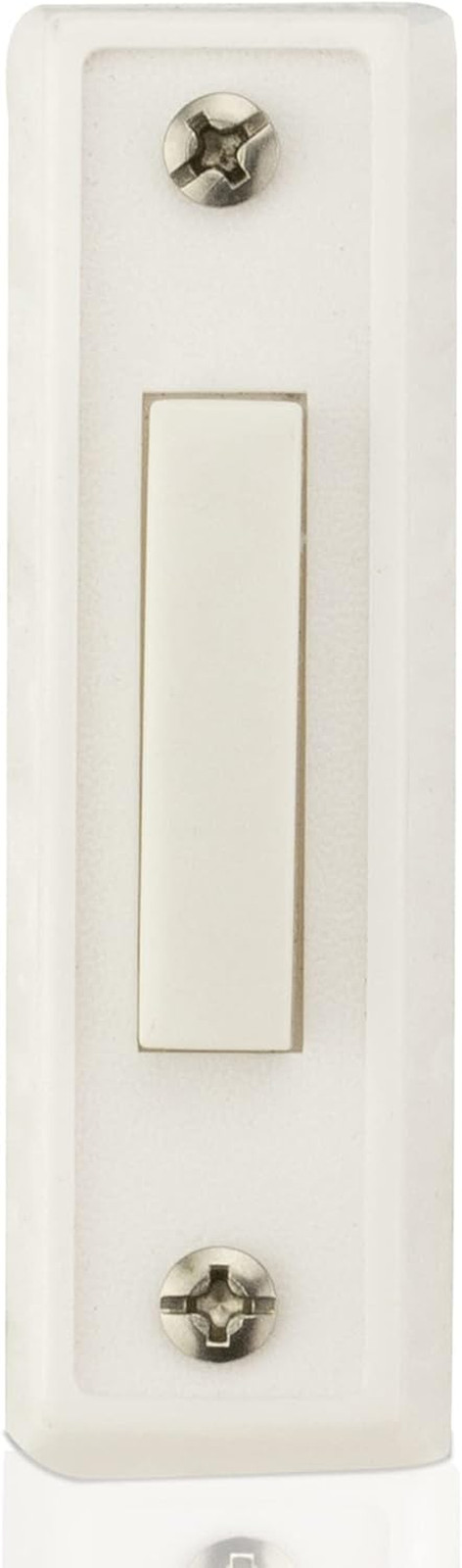 BT1W Unlighted Doorbell Button, 1-Pack, White