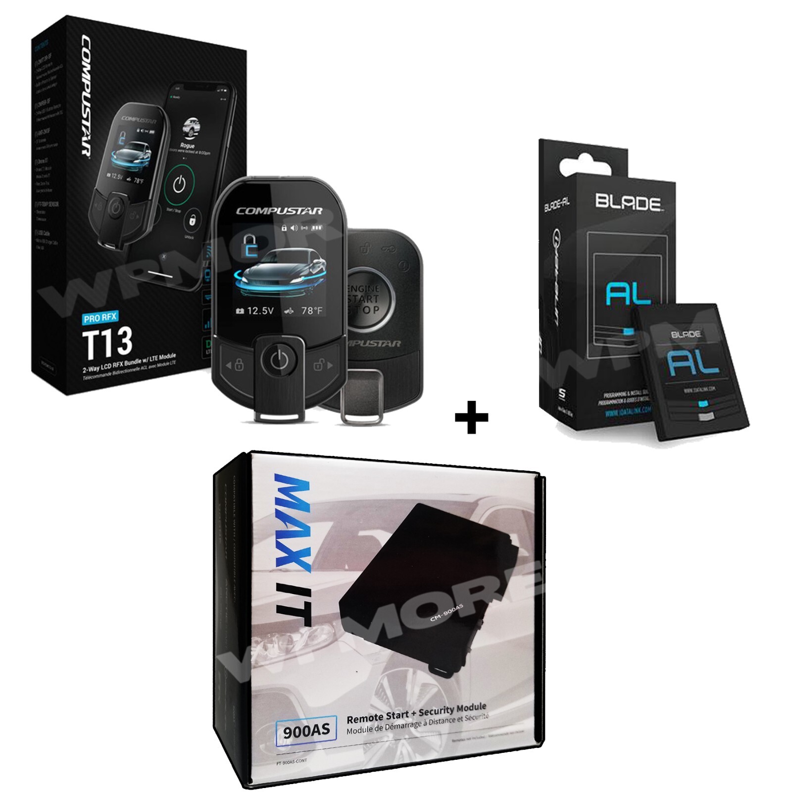 Compustar T13 2-Way Remote Start & Alarm CM900-AS, LTE & Blade-AL Complete Kit