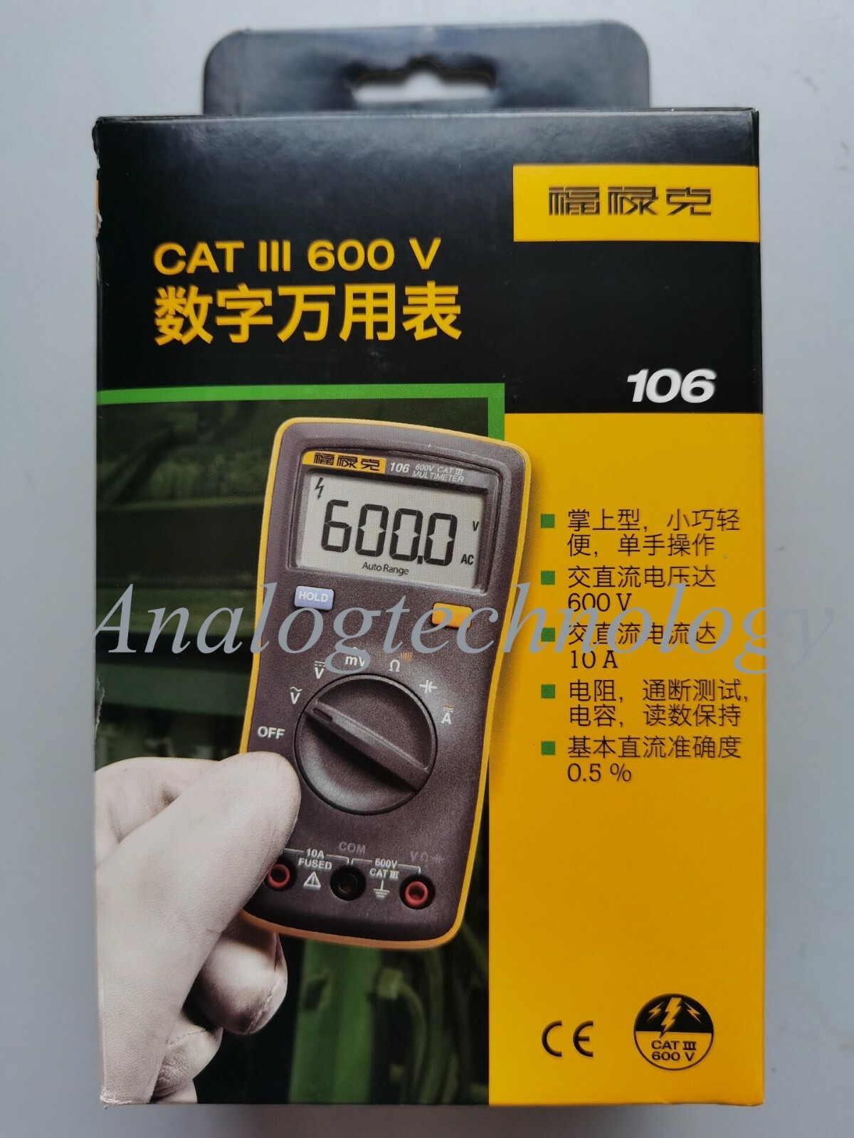 New FLUKE 106 F106 Palm-sized Multimeter AC/DC/Diode/R/C auto/manual