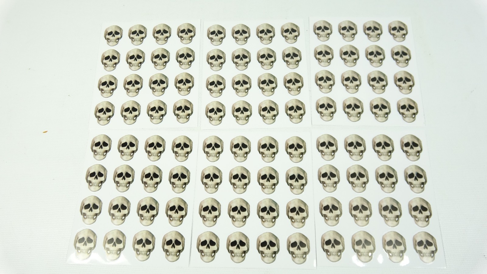 6 Sheets Halloween Smiling Skull 96 Stickers