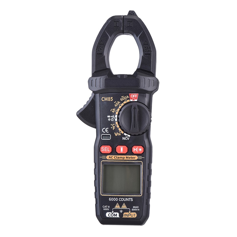 CM85 Clamp Meter with Backlight Flashlight NCV Diode Buzzer 6000 Count