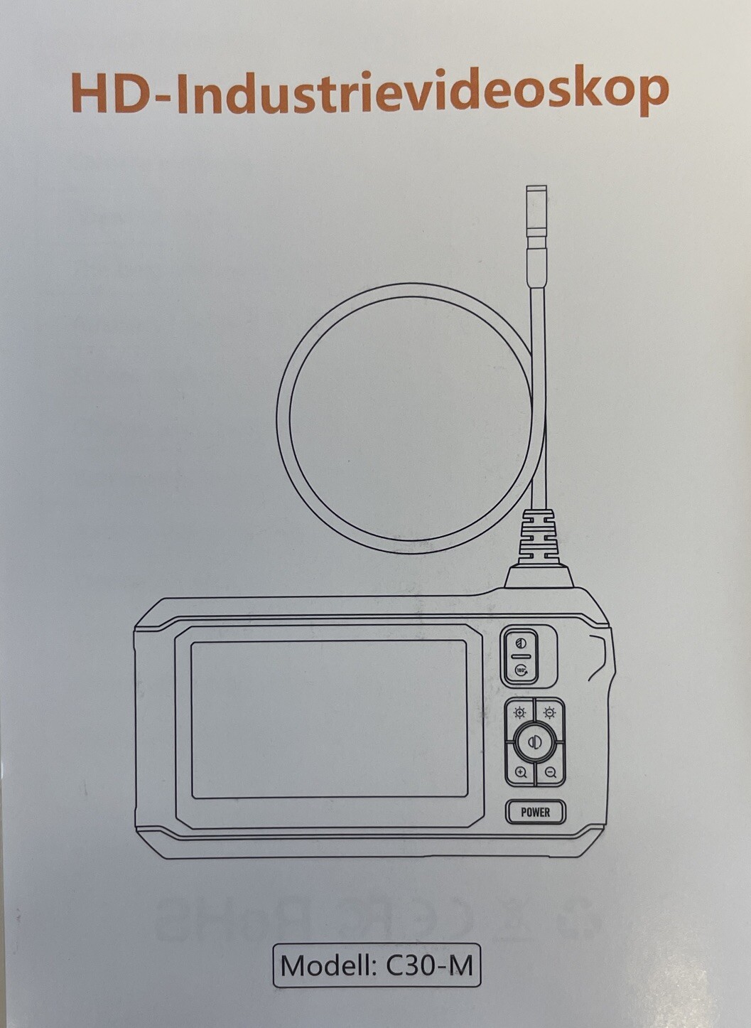 Industrial Endoscope 8mm Diameter Inspection Camera 5 meters Long