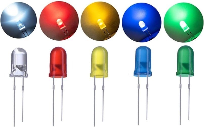 120 Pcs Assorted 5mm LED Light Diodes Kit