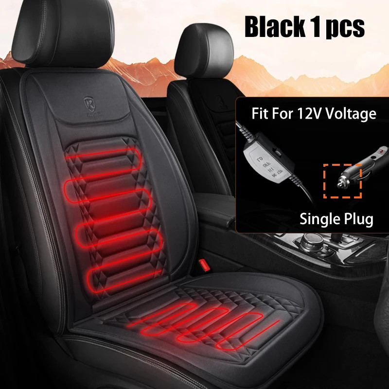 1/2pcs Winter Heated Car Seat Cover 12V Heating Warmer Car Seat Cushion Auto Uni