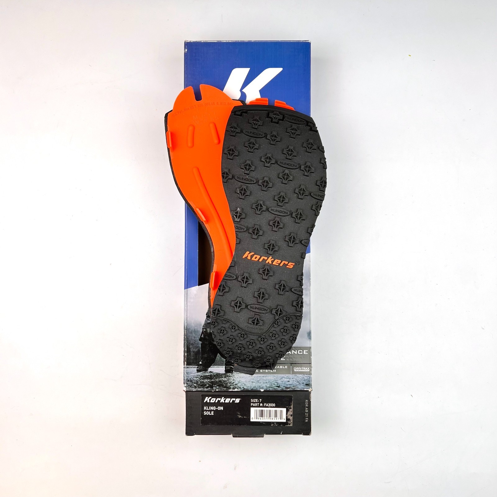 Korkers Omnitrax 3.0 Kling On Sticky Replacement Sole - Size 7