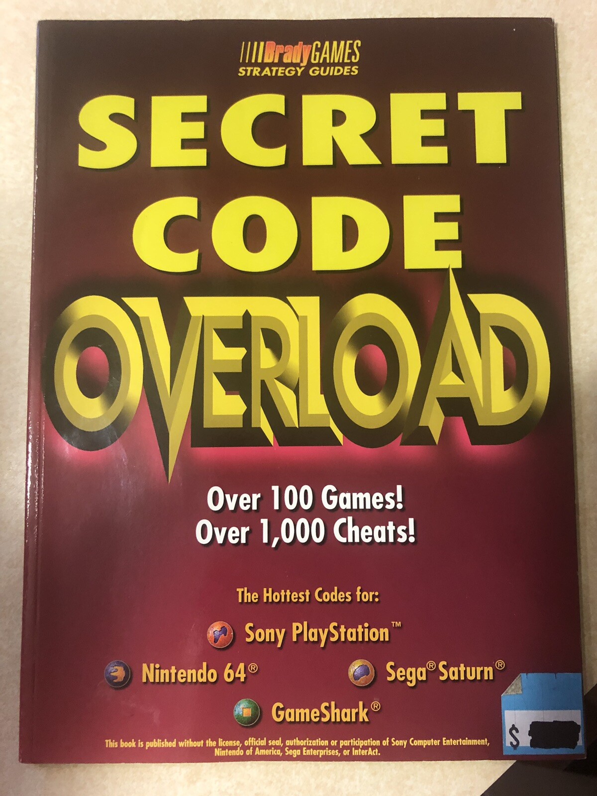 Secret Code Overload, BradyGames (1998, Paperback) PS1 Saturn N64 GameShark “EX”