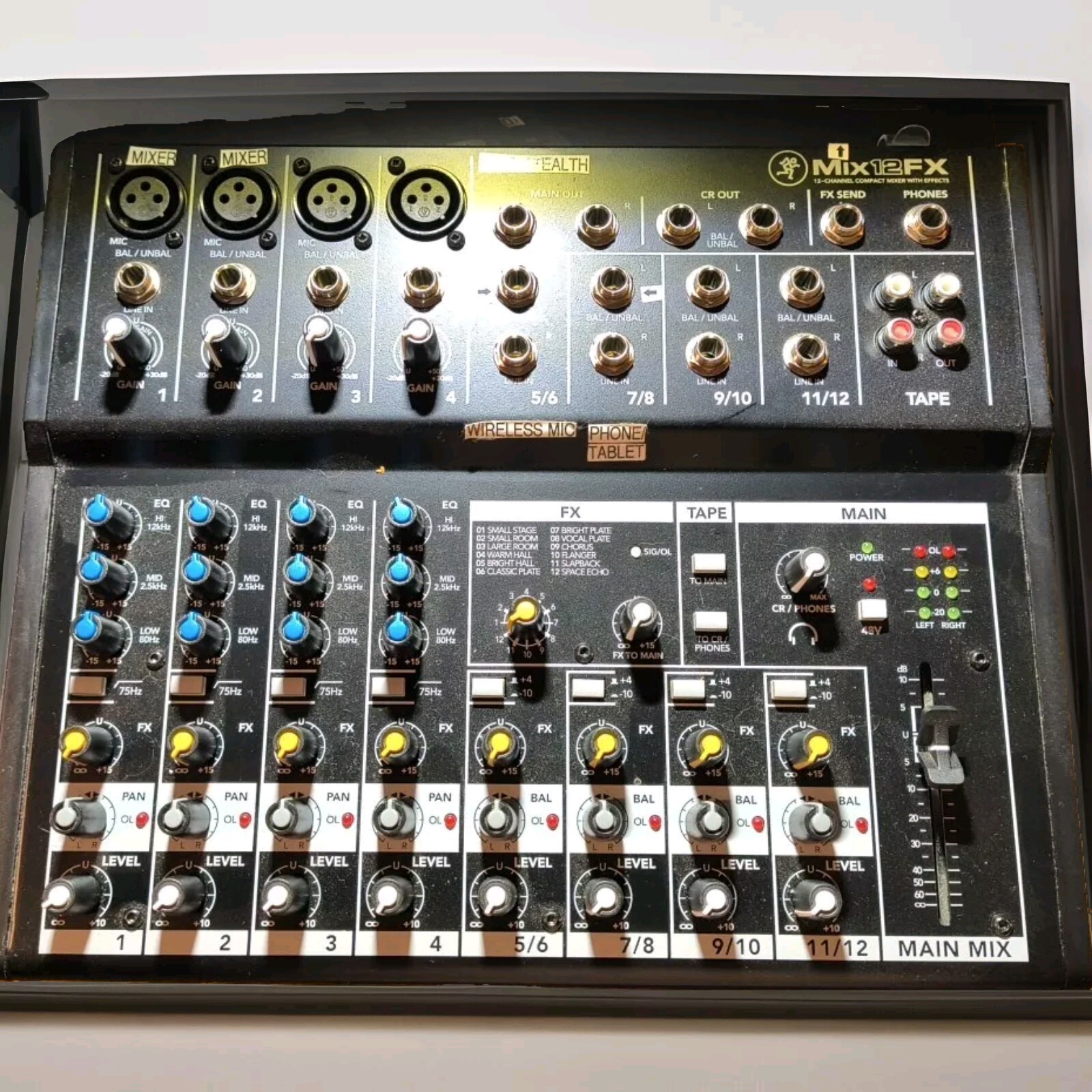 Mackie Mix12FX 12-Channel Compact Mixer with Effects. Only Use Once.Open Box