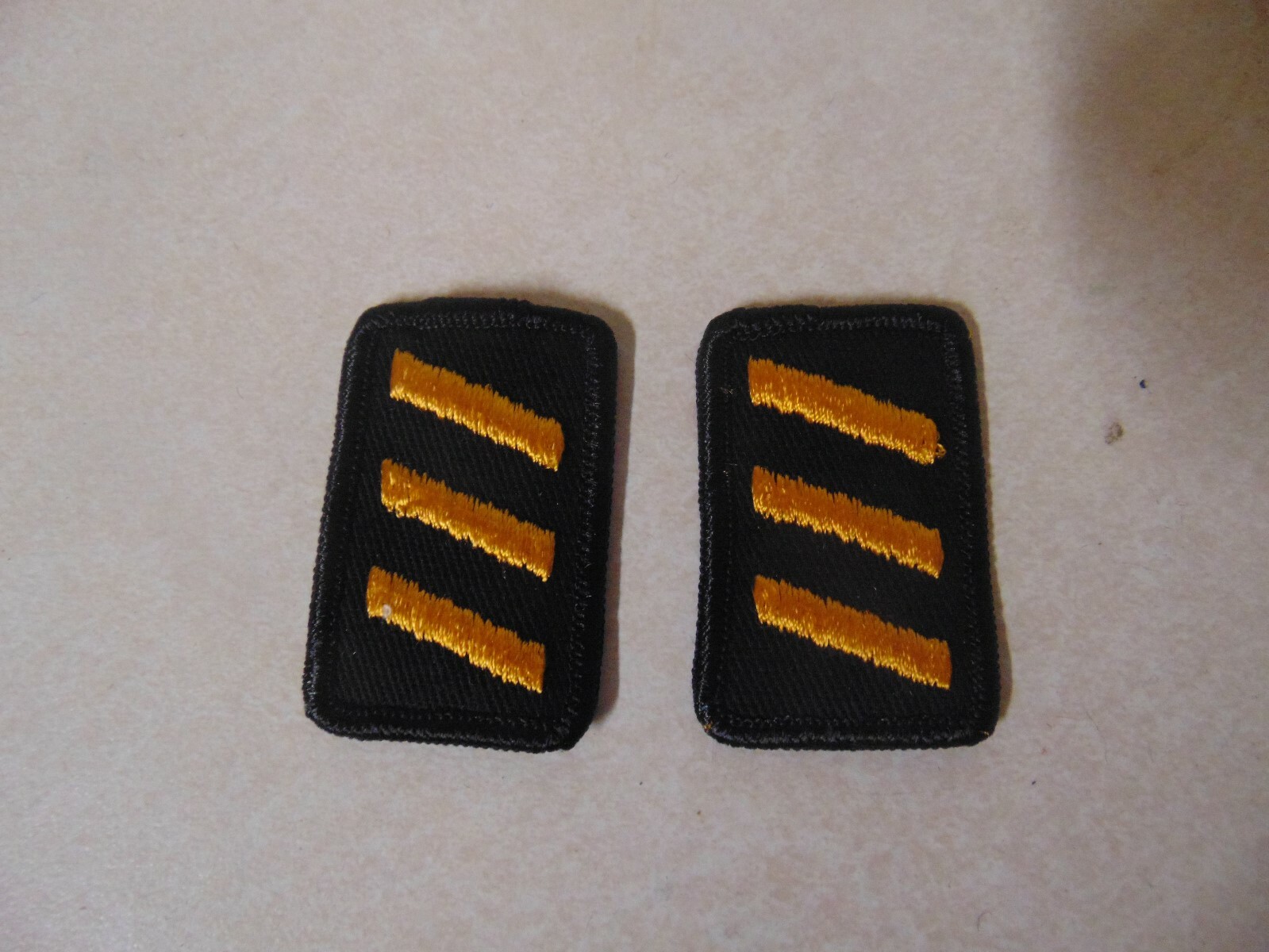 MILITARY POLICE OR FIRE PATCH SET OF 2 SEW ON 3 SERVICE STRIPES