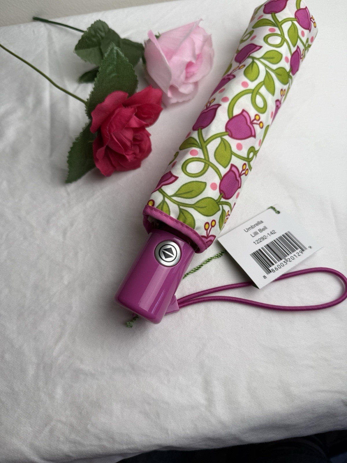 Vera Bradley Lilli Bell Automatic Umbrella RETIRED Rare ❤️💖