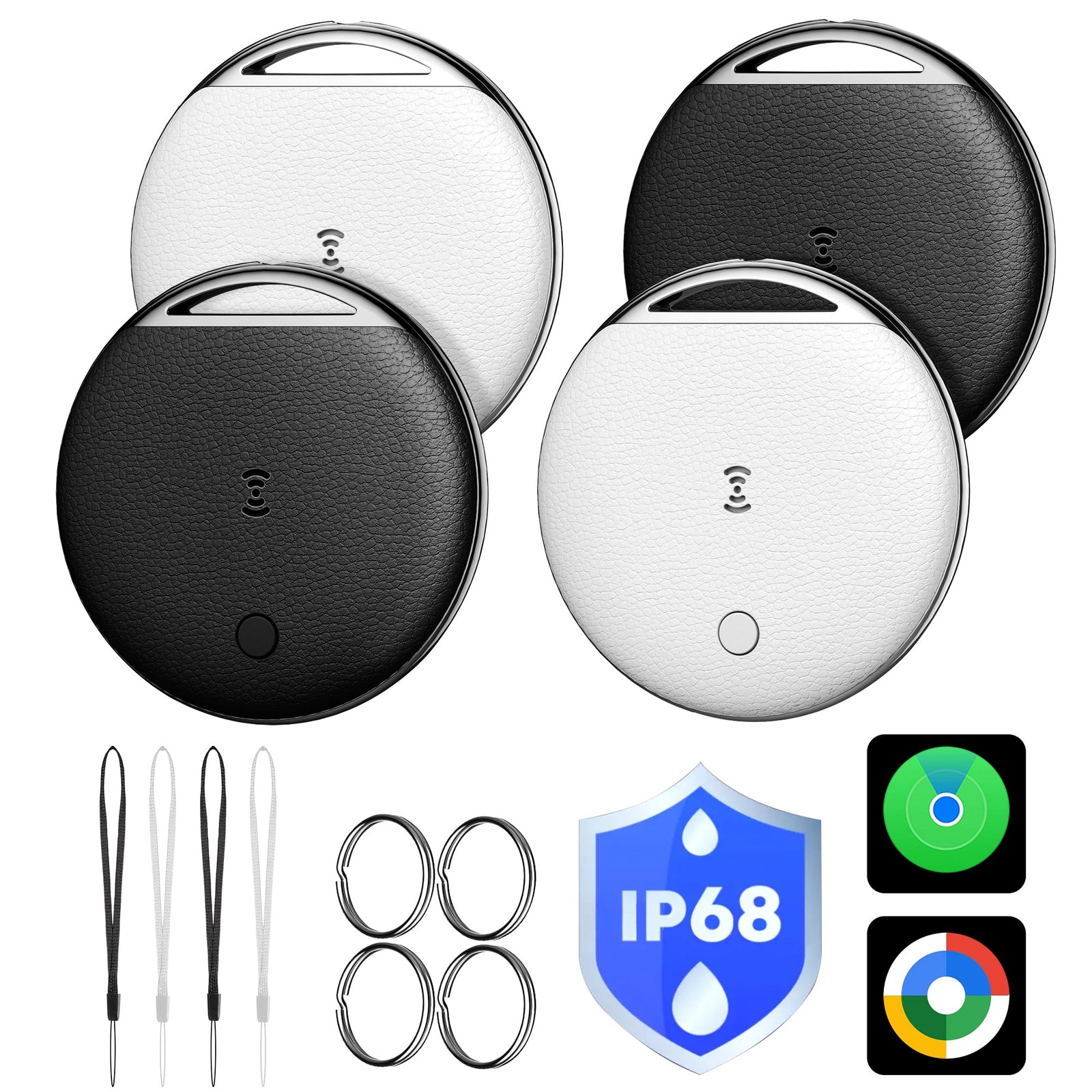 Air Tags for Android, Air Tags-4 Pack Work Compatible with Apple Find My & Go...